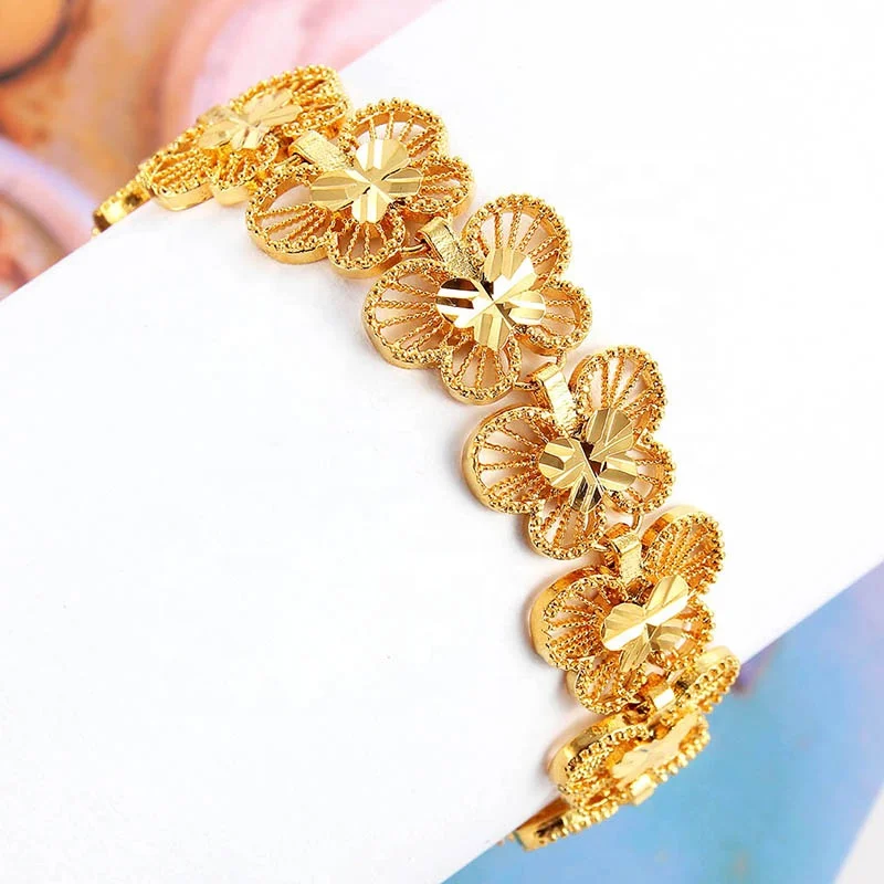 

18K gold plating Butterfly Women Ladies Wedding Anniversary Jewelry copper gold plated ECO-friendly bangle not fade bracelet