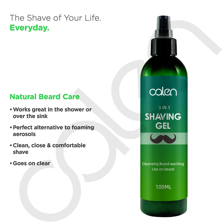 
Private Label Softening Moistuzing Barber Mens Beard Care Shaving Gel 