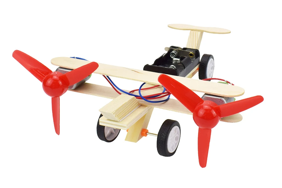 DIY Children's Science Education Experiment Toys Electric Glider Aircraft Model 