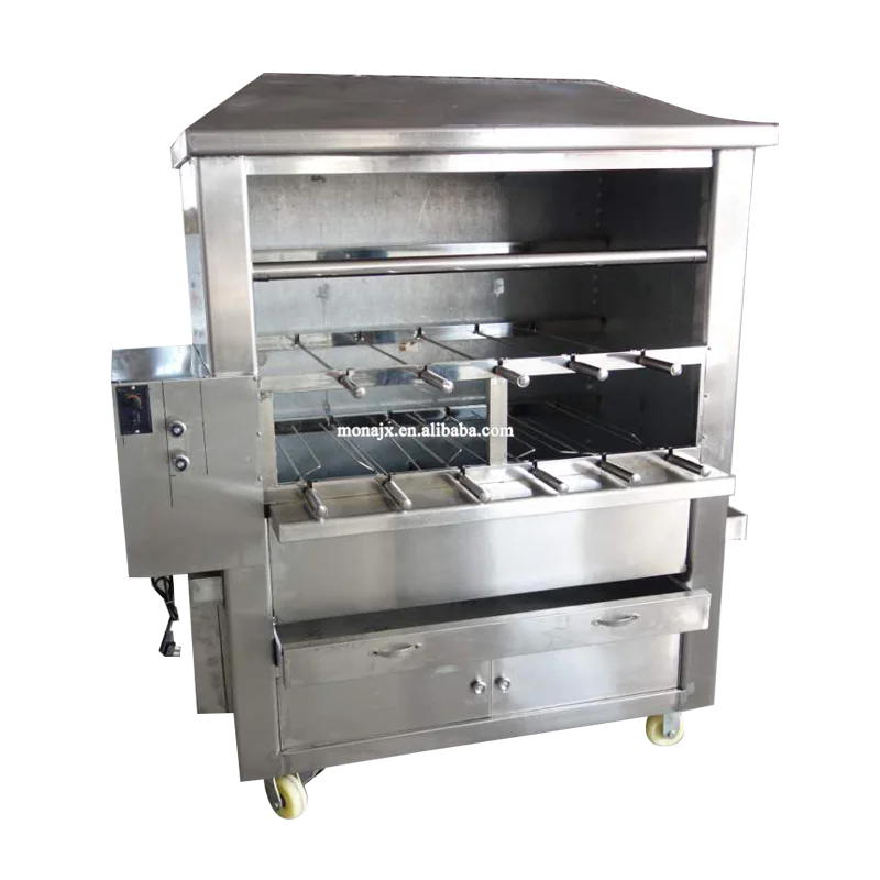 

BBQ Smoker Grill with Wheels Stainless Steel Wood Pellet Grill Smoker BBQ Grill