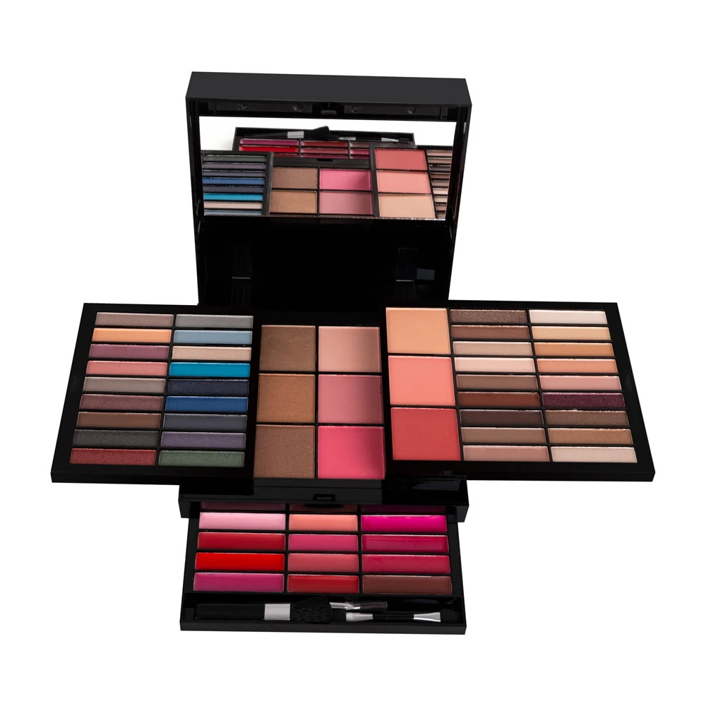 

Makeup Vendor 53 Colors Multifunction Shimmer Eyeshadow and Blush Set Eye Shadow Palette Lipgloss Face Powder Kit