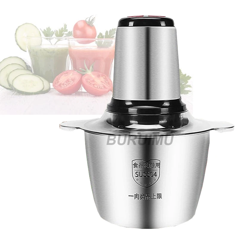 

304 Stainless Steel Household Meat Grinder Electric Automatic High Quality Shredder Vegetable Pepper Food Processor