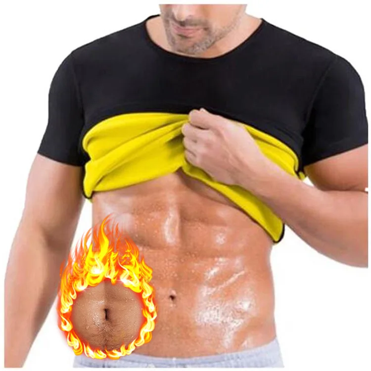 

Men's Thermal Body Slimming Shirt Shapers Compression Slim Shirt Neoprene Waist Trainer Body Slim T-Shirt