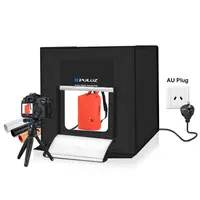 

PULUZ 60CM Folding Portable LED lighting Studio Shooting kit 3 Color Backdrops EU/AU Plug