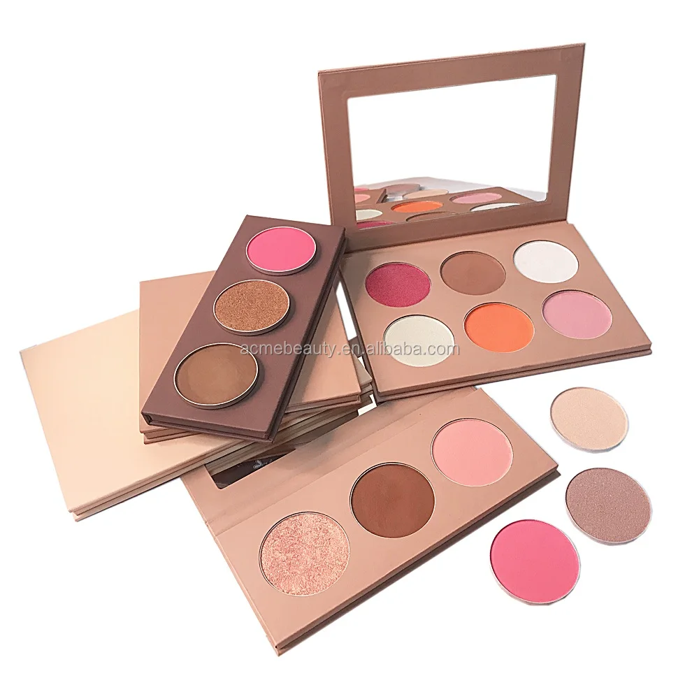 

DIY OEM Blush Palette 3 Colors High Quality Blush Private Label Waterproof