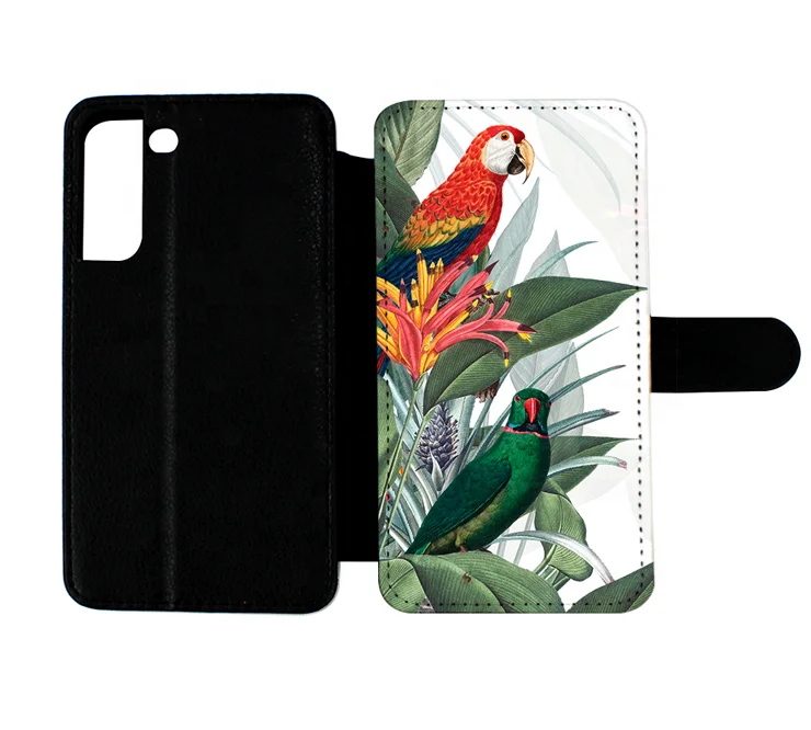 

2021 New Model 2D Flip Sublimation Phone Case for Samsung S22 Pro S21 Plus S20 FE Custom Blank Wallets, Black+white aluminum sheet