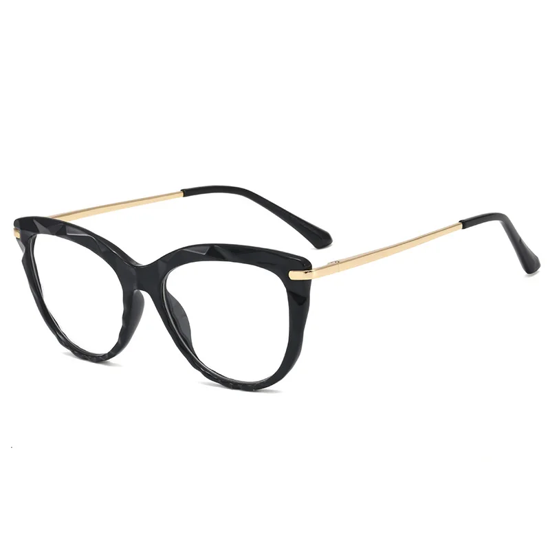 [RTS] Fashion style retro PC+metal frame the novelty cat's-eye spectacle frame optical glasses crystal transparent glasses