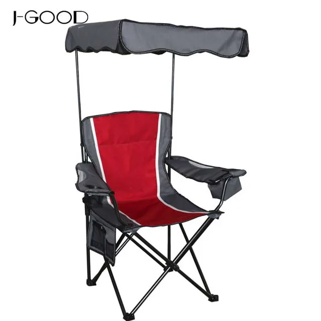 Portable Big Size Folding Beach Camping Chair With Sun Shade,Beach