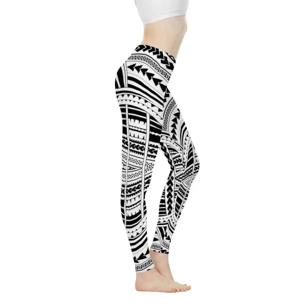 

2020 Fashion Trendy Casual Polynesian Traditional Tribal Samoa design Women Yoga Pants Ladies Custom Pattern Top Quality, Customized colors