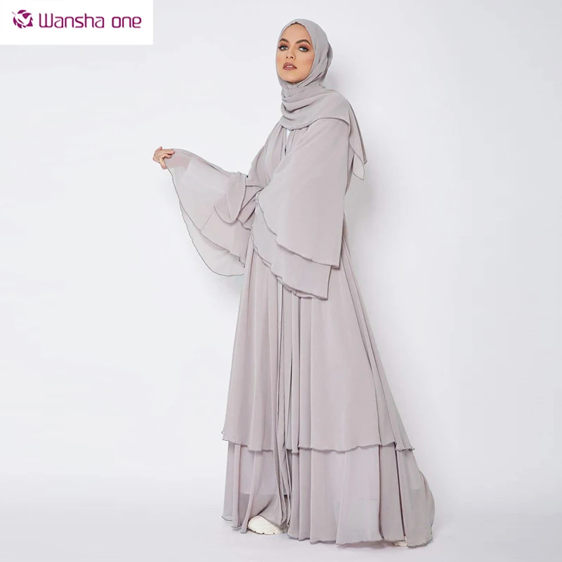 

dubai front flower women open maxi party chiffon muslim dress ladies islamic clothing abaya kimono tenues musulman, Picture color