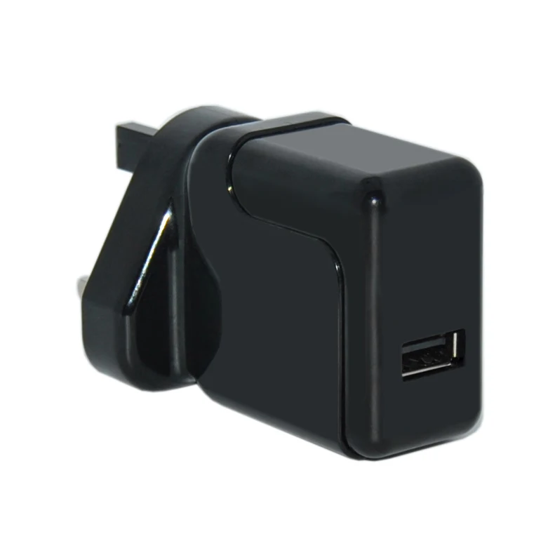 

unique design private mould CE certificate black 5V 2.1A 3 pin plug UK fast charger adapter for apple mobile phone accessories, Black/white oem