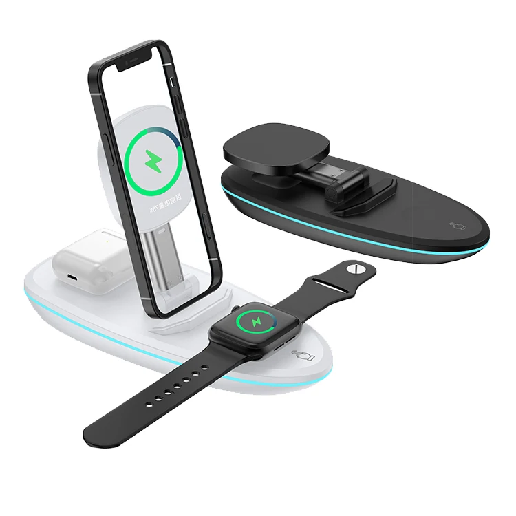 

Portable Qi Wireless Charger Stand Wireless Charger 3 In 1 For Iphone Mobile Phone