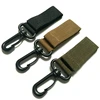 Custom Nylon lanyard hook and loop fasteners carabiner keychain key chain buckle military