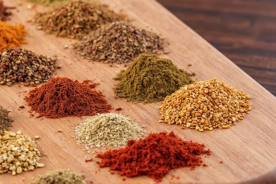 Spice jars stored in a pantry