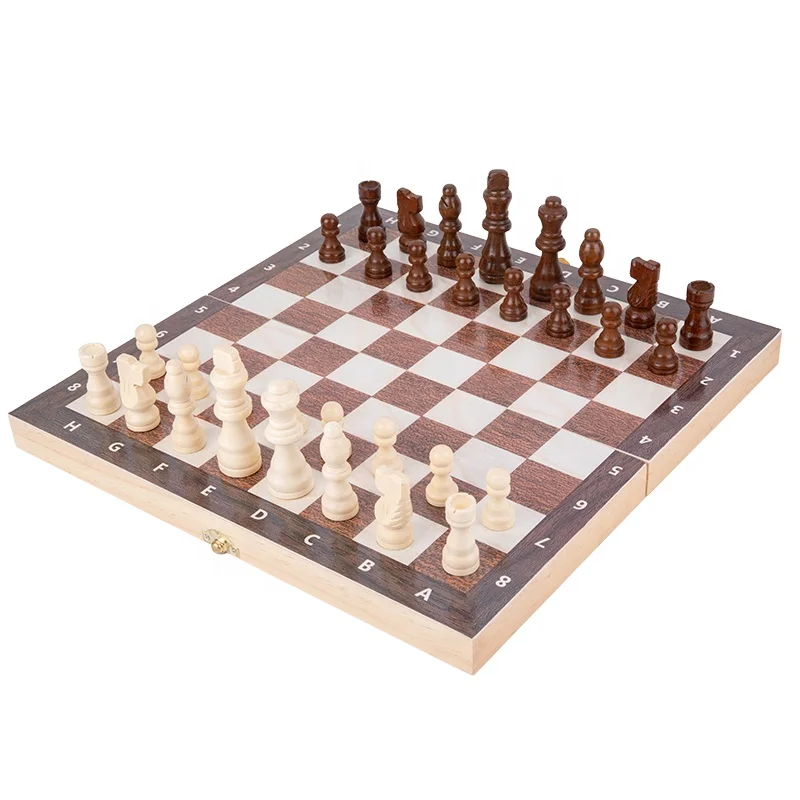 

Wholesale Customized Large Luxury Board Game Foldable Chessboard Magnetic Wooden International Chess Set