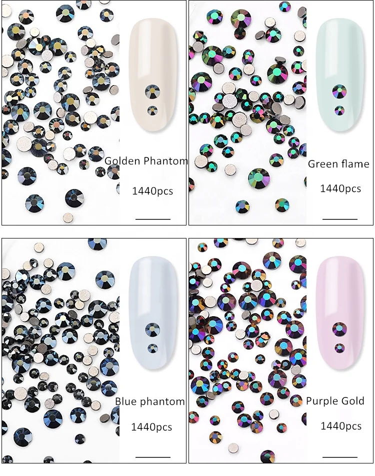 

C&Y Coating Color Clothes Crafts Kit Jewelry Making Stone In Bulk Nails Set Loose Rhinestones