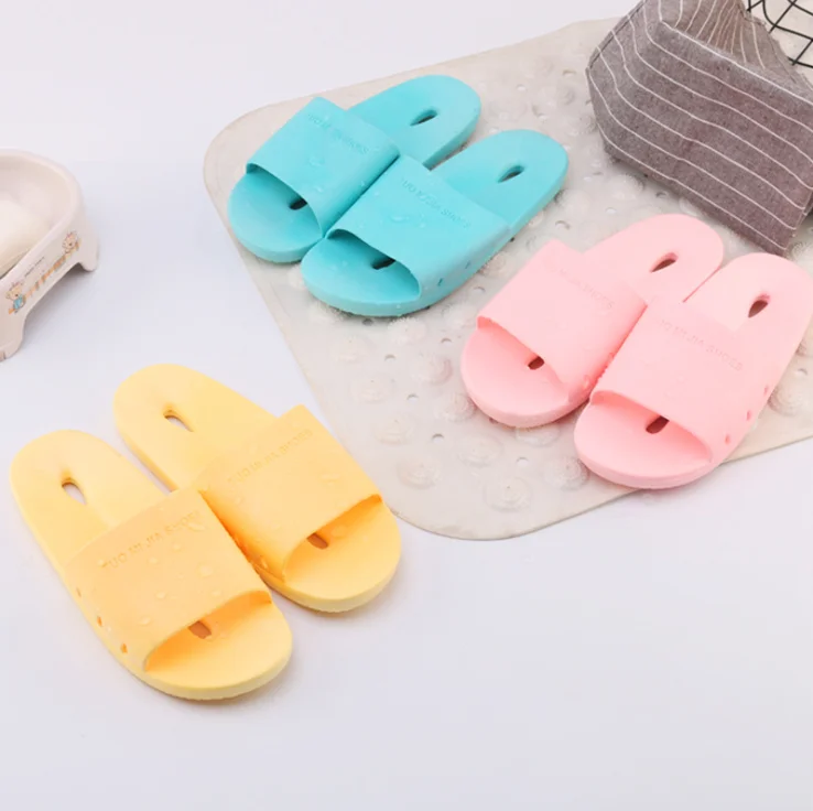 

Couple soft thick bottom slippers home bathroom sandals non-slip slippers female home interior