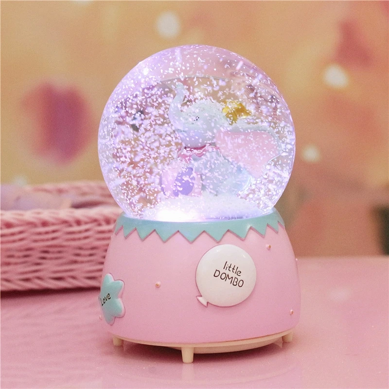 Wholesale Creative Decoration Lamp Birthday Gift Crystal Ball Music Box
