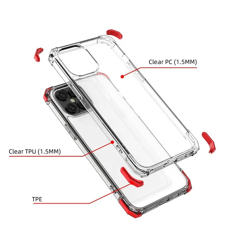 

Light Weight Hybrid Cell Phone Case Anti-shock Slim Custom Clear Acrylic Phone Back Cover for iPhone 12/12 Pro/12 Pro Max, Multi colors