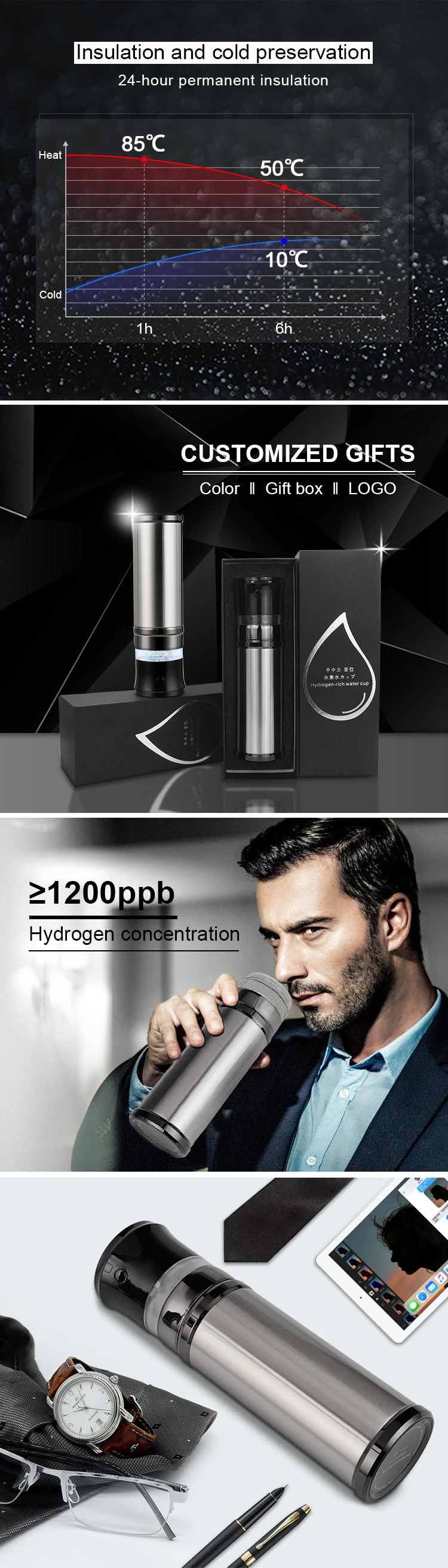 portable hydrogen water generator