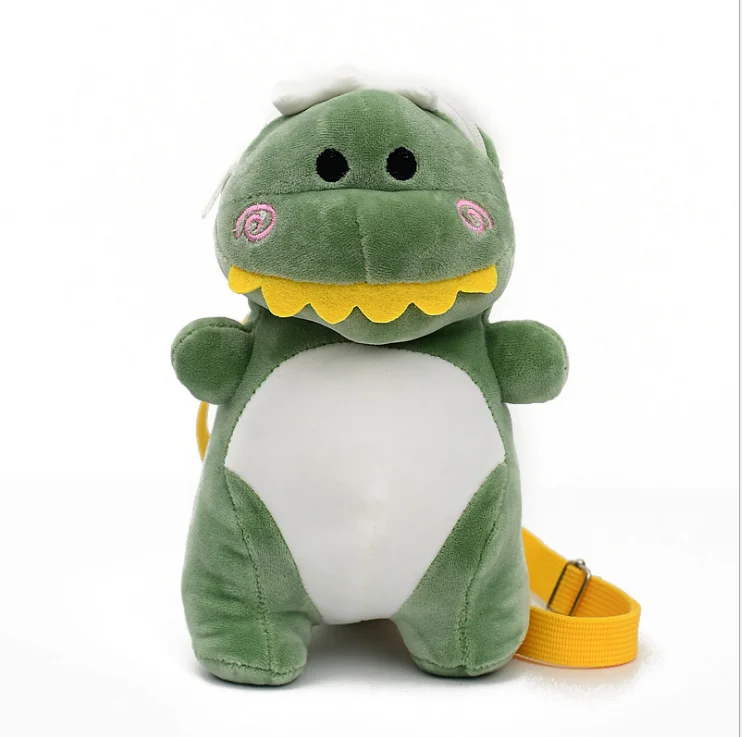 

Autumn and Winter Cute Plush Dinosaur Baby One-shoulder Messenger Bag Stall Toy Backpack, As pic