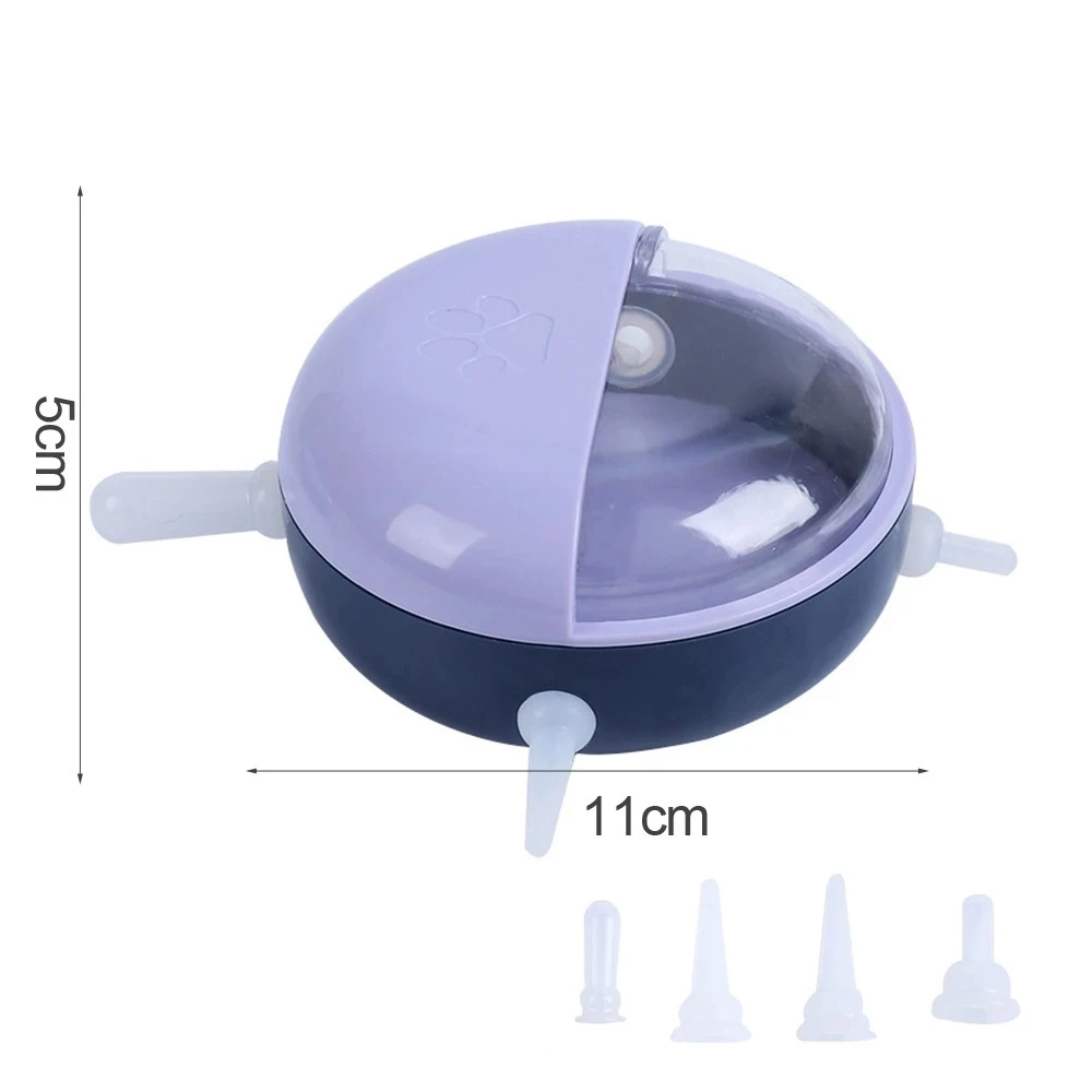 

Pet Feeder 180ml Silicon Multiple Pacifiers Self Feeding Device Bowl for Newborn Kittens Puppies Pet Supplies Blue, Purple,green,pink