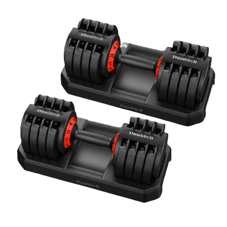 

China Factory Fitness Set Gym Equipment 40kg Weights Lifting Best Adjustable Dumbbell, Red+black/custom