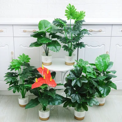 

Interior decoration of Nordic bonsai ornaments artificial plant artificial plants with pot in decor