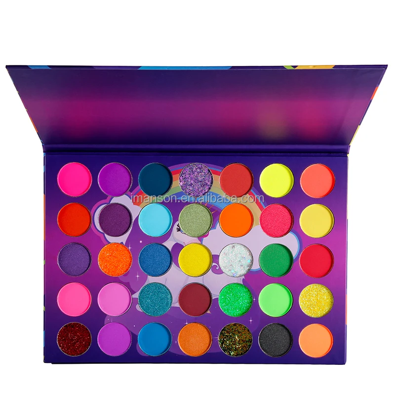 

35 Shade Color High Pigment Custom Eye Shadow Paleta Pallets OEM Manufacturers Private Label 35 Colour Eyeshadow Palette