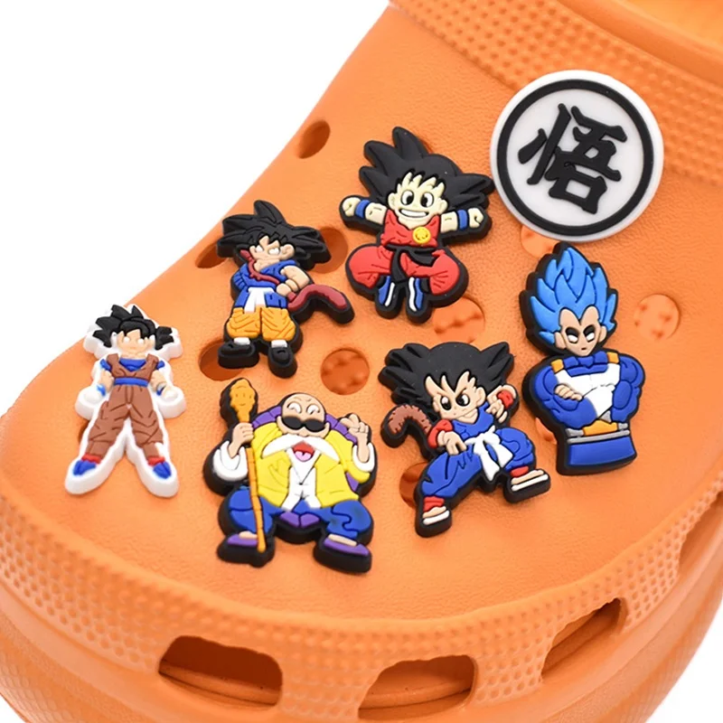 

Anime dragon ball stickers Soft PVC Cartoon for Croc Shoe Charms for KIDS accessories wholesale, As pics