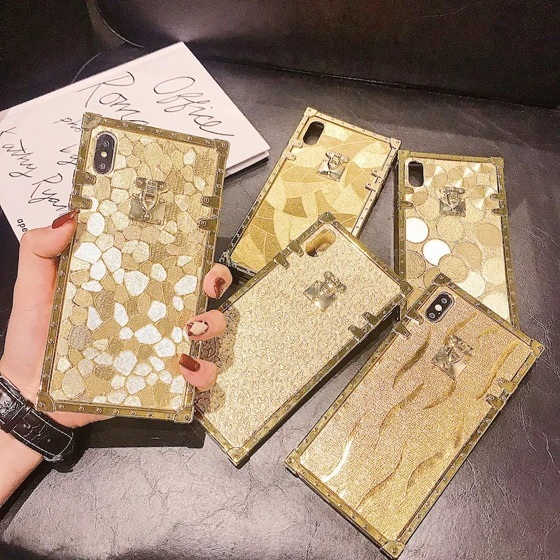

Wholesale good quality Luxury square Design Phone Cases for iPhone 11 12 Pro Max Phone Case Fashion Design Mobile Phone, As picture show