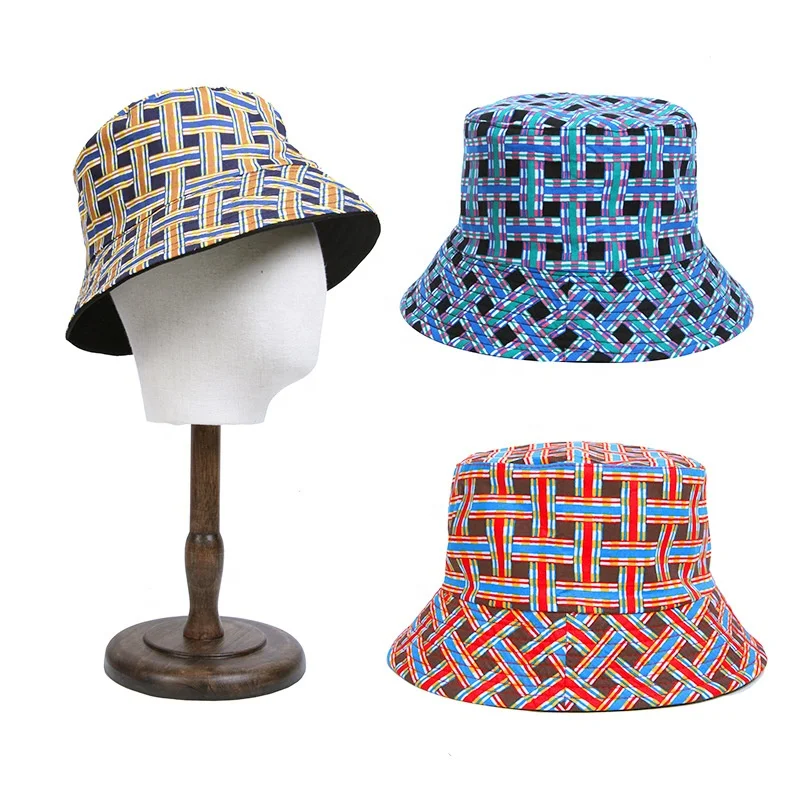 

Landfond accessory Fashion caps Packable Printed Fisherman Hat for Women and Men Reversible bucket hats