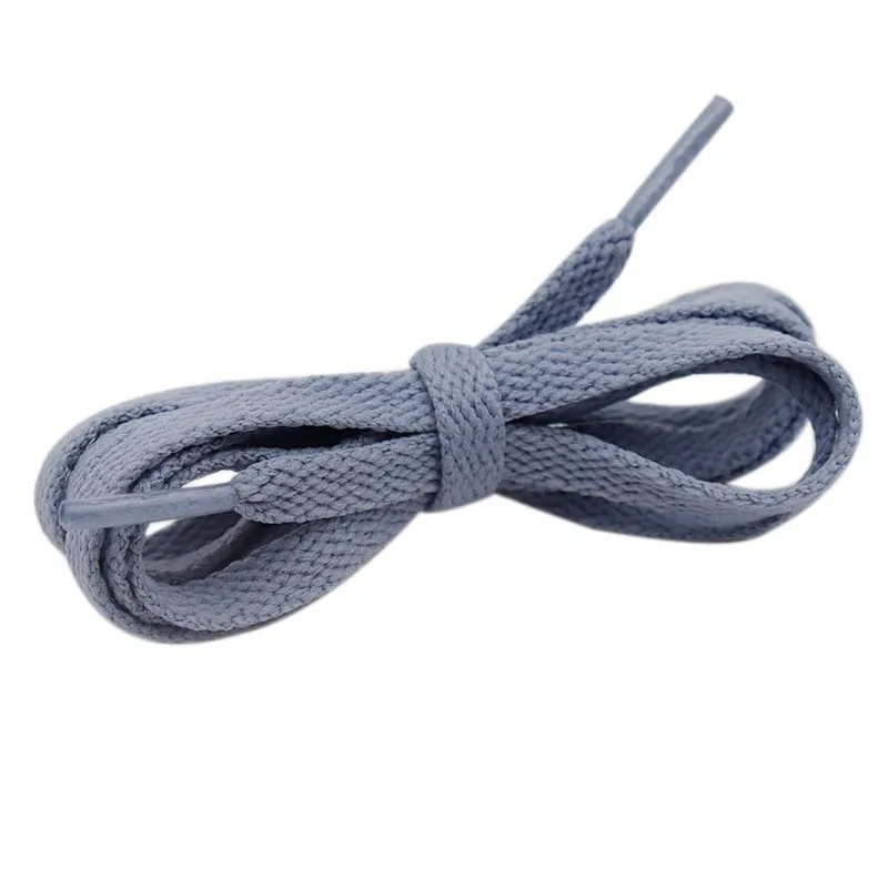 

Coolstring Manufacturer New Arrive Trendy Design High Quality Polyester Flat Light Blue Solid Color Mesh Shoelaces, Customized