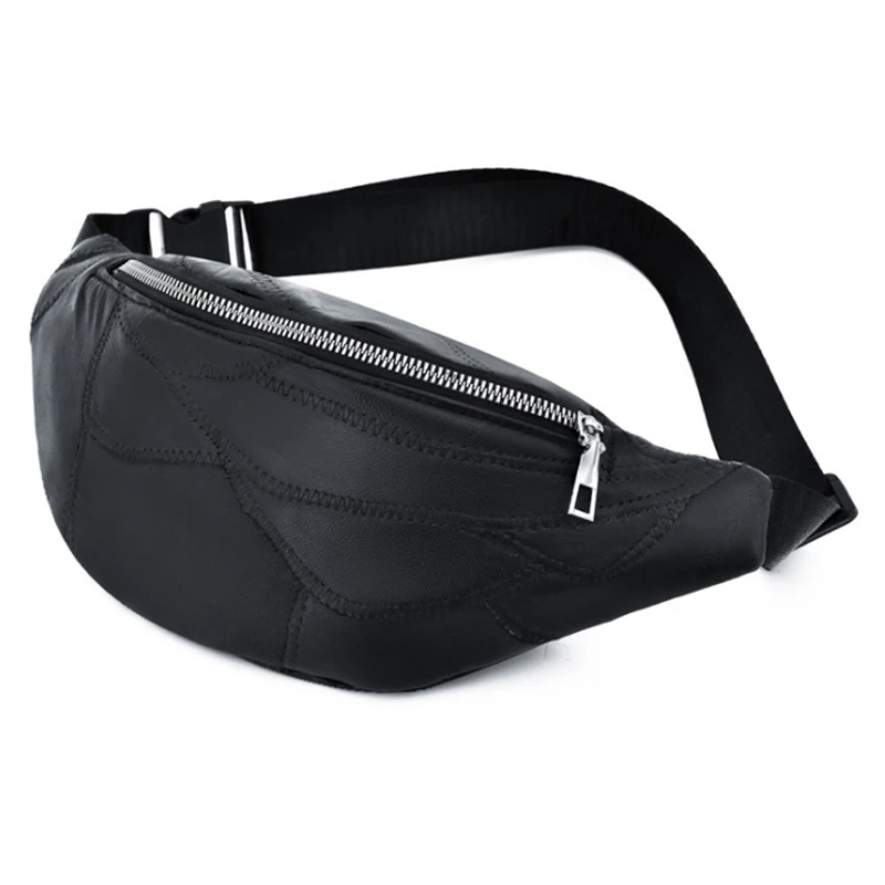 

2021 new fashion PU leather weist bag women chest bag Simple waist bag