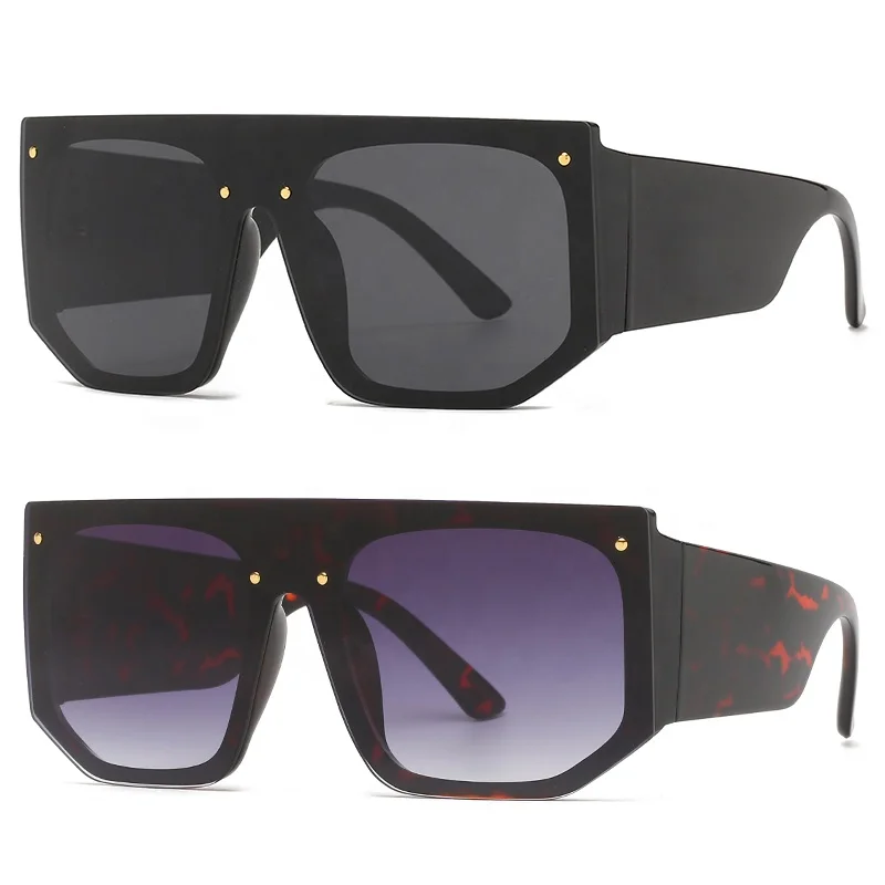 

China Manufacture wholesale gafas de sol big shades 2022 large one piece square women fashion sunglasses