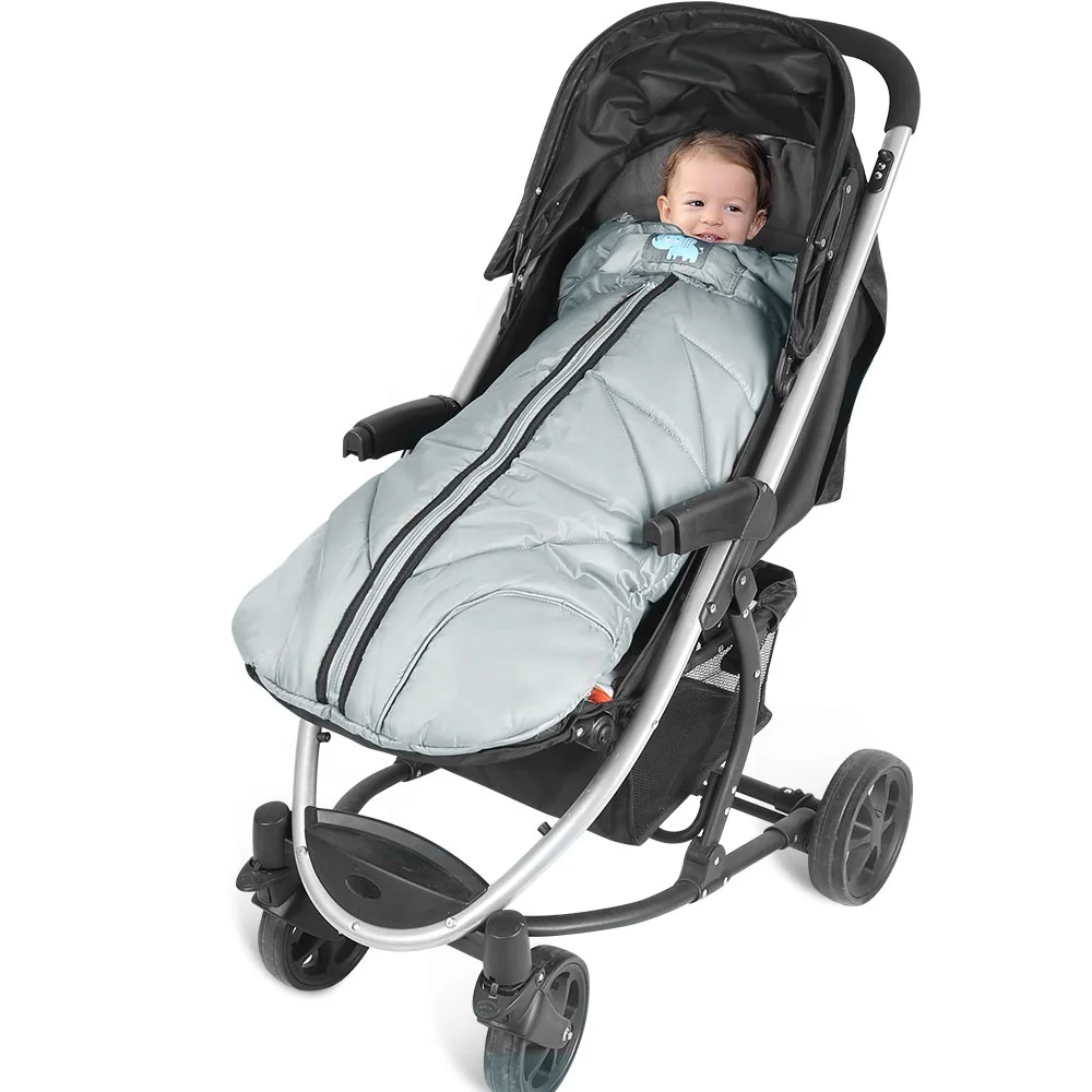 

Portable Winter Warm Soft Grey Cotton Baby Footmuff Baby Stroller Sleeping Bag