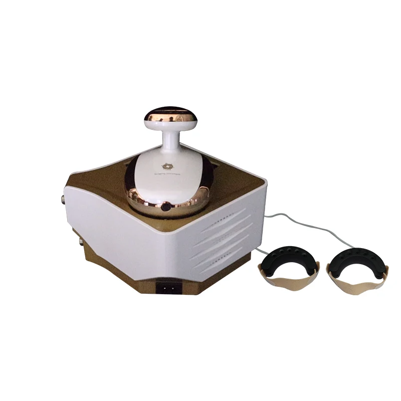 

New Design Body Face Massager Radio Frequency Microcurrent Golden Finger RF EMS Beauty Machine/Lymphatic Drainage Gravitational, Gold