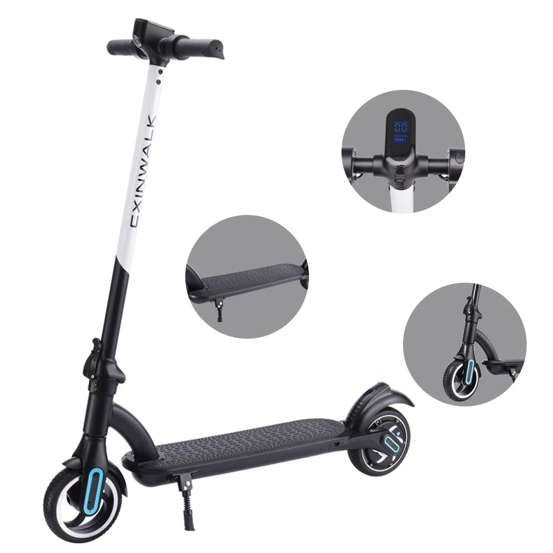 

USA and UK warehouse fast delivery 2 wheels easy to fold cheap electric scooter adult with 250w motor power fashion mobility, Black/white