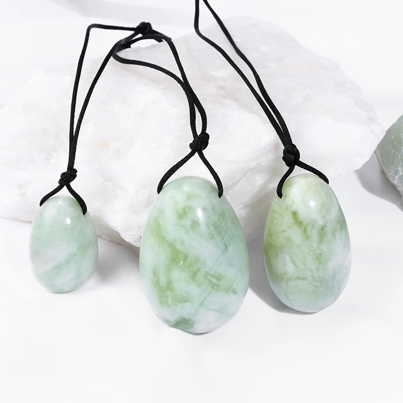 
Wholesale Natural Massage Jade Stone Nephrite Crystal Amethyst Rose quartz Yoni Egg Set For Women Kegel Vaginal Exercise 
