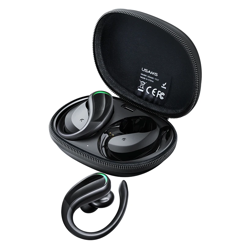 

USAMS new sport earphone in-ear stereo earphone tws wireless earbuds tws earbuds with charing box