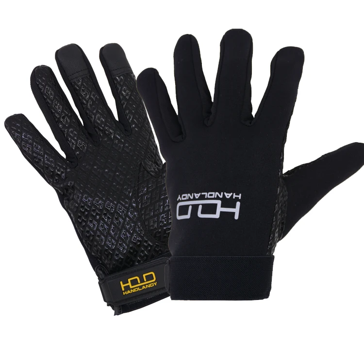 

HANDLANDY Silicone Palm Outdoor Running Hiking Other Sport Cycling Gloves sport gym gloves for men women, Black / customized color