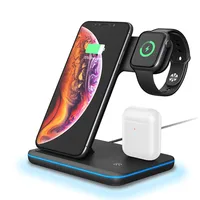

amazon top seller 2020 New Trending Popular Product QI 3 in 1 Wireless Charger 15W Charging Stations