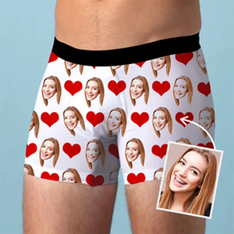 

Dropship Custom printed face OEM men underwear printed shorts ethika polyester boxers briefs man, Customized