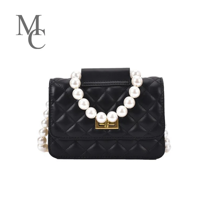 

Factory Wholesale Lock Lovely Handbags Embroidery Flap Purse Pu Leather Crossbody Bags Women Fashion Pearl Shoulder Handbag, Mutil-color