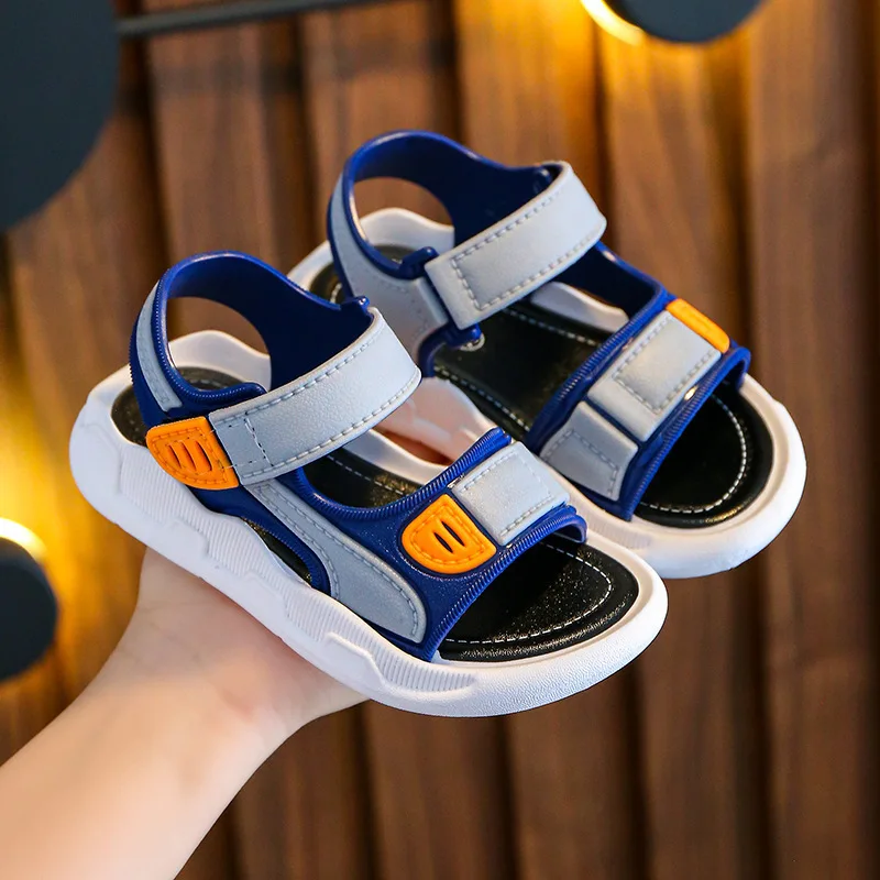 

Hot selling designers children boy's summer casual running sport light weight beach sandals kids shoes