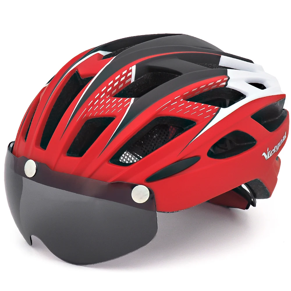 

VICTGOAL Men Bike Helmet with Goggles UV400 Sports Sunglasses Cycling Helmet