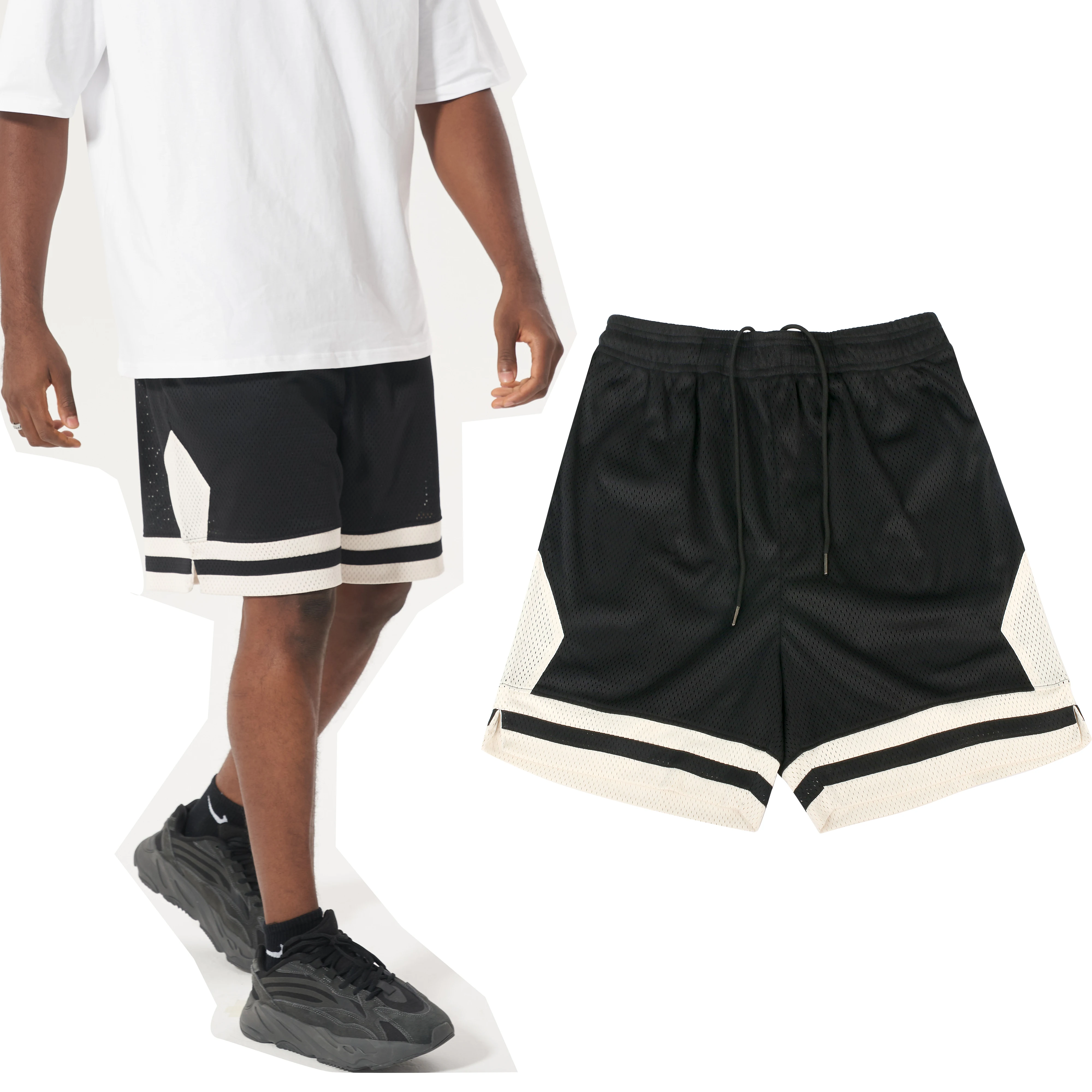 

Summer Blank Sport Sublimation 100% Polyester Printed Luxury Gym Mesh Shorts For Men Custom Men's Basketball Shorts