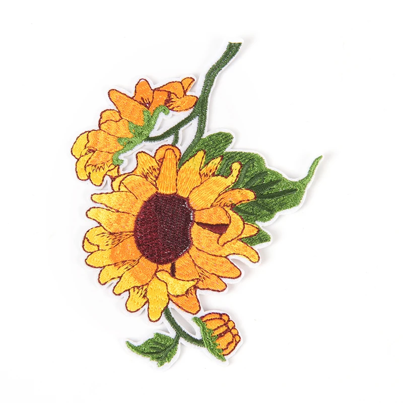 

Flower Sunflower Iron On Patch Full Embroidered Clothes Patch