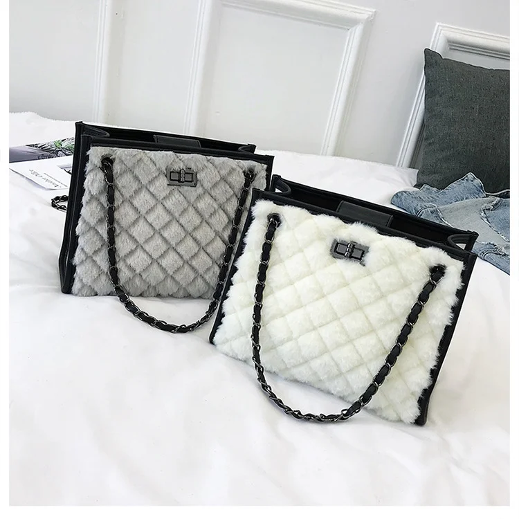 

New arrival designer Furry bag crossbody bags women handbags ladies fashion handbags for women purses waterproof handbags