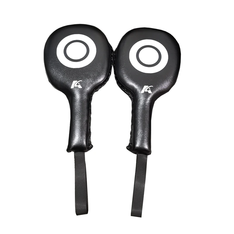 ANGTIAN China Factory Custom logo Leather Punch Training Paddles for Boxing/mma/punching/muay Thai Boxing Target Strike Paddles